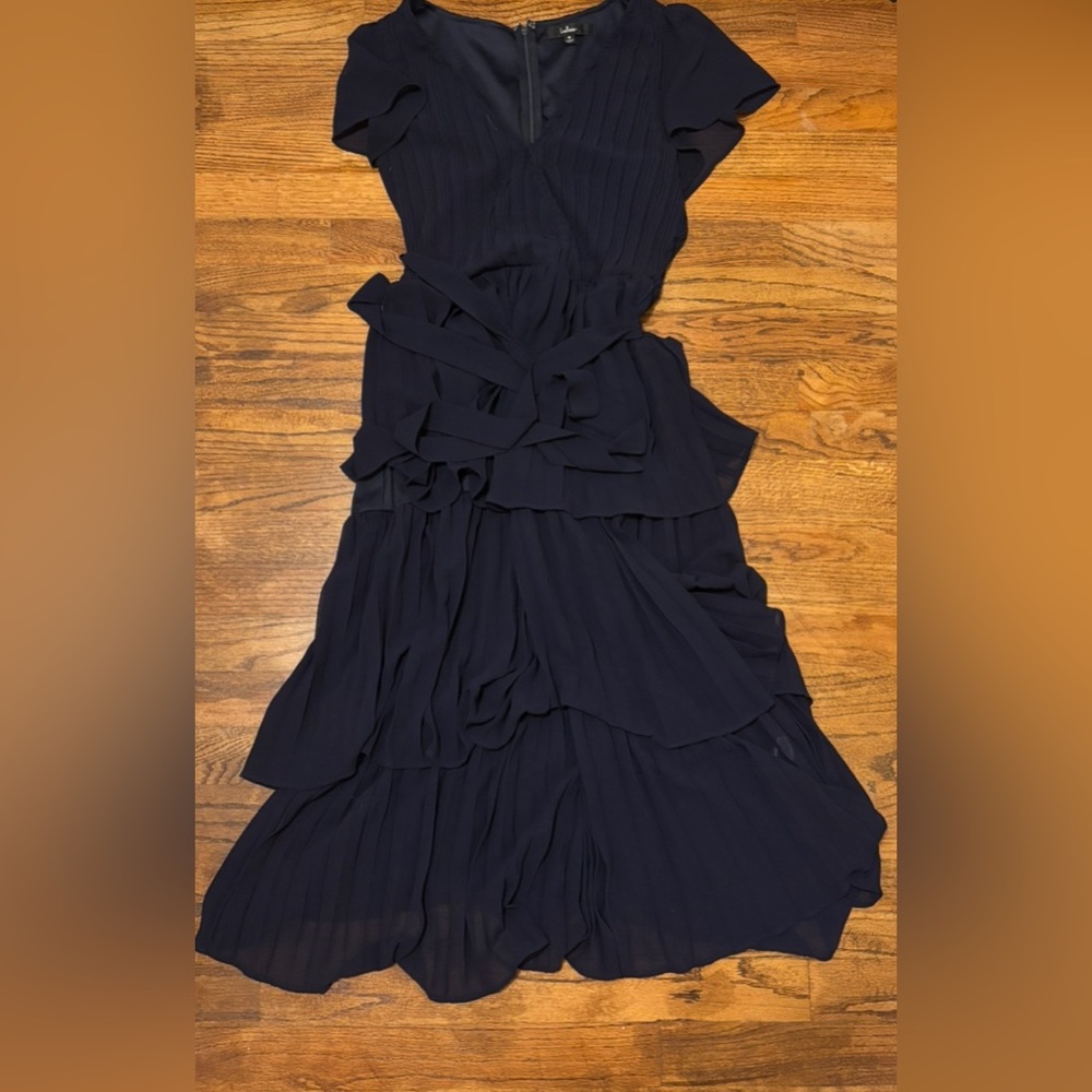 Lulu's Midnight Blue Asymmetrical Dress